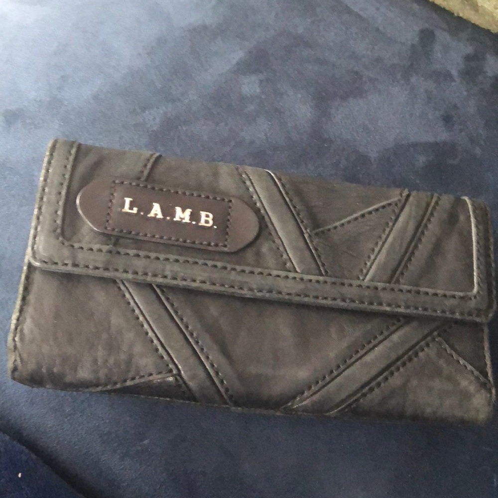 LAMB black leather wallet